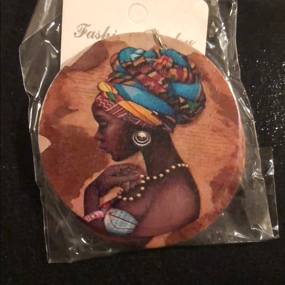Afrocentric wooden earrings